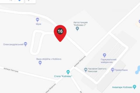 Billboard A in Kobleve, 6х3  pansionat "Aleksandrovskij" na avtostancii scheme