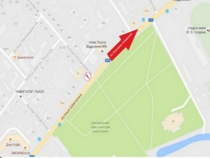 Билборд B в Чернигове перехр. Шевченко та Петровського Б схема