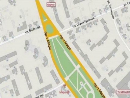 Білборд, Бігборд (Борд)  A у Чернігові Пр-т Миру 48 схема