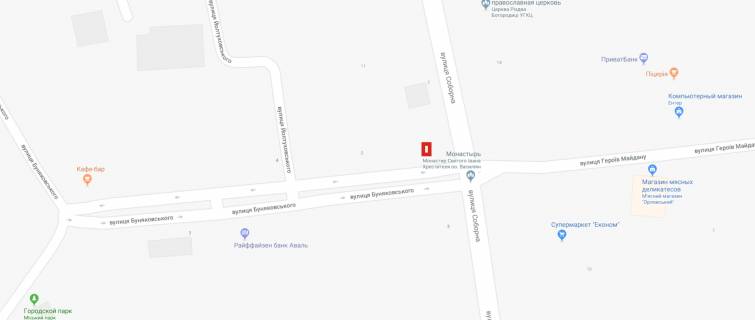Білборд, Бігборд (Борд)  A у Барі вул. Буняковського, поряд супермаркет, відділення банку схема