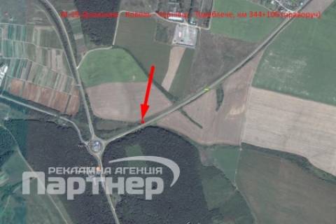 Білборд, Бігборд (Борд)  B у Тернополі траса Тернопіль-Чернівці схема