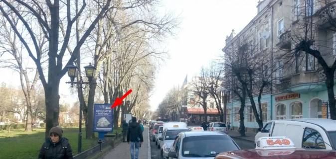 Ситилайт B в Тернополе, 1,2х1,8  бульвар Т. Шевченка фото 1