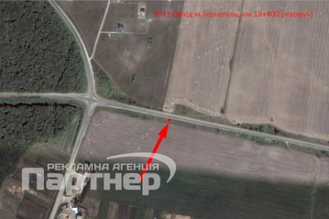 Билборд B в Тернополе  траса Тернопіль-Броди схема