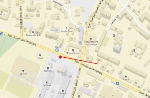 Билборд A в Тернополе, 3х6  Торговиця вул. (Живова) схема