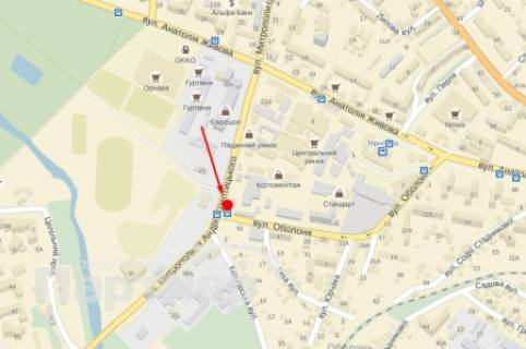 Билборд A в Тернополе, 3х6  Шептицького схема