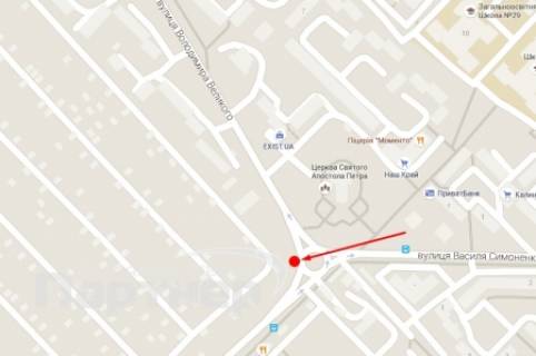 Билборд A в Тернополе, 3х6  В. Великого схема