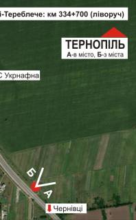 Билборд B в Тернополе, 3х6  траса Тернопіль-Чернівці схема
