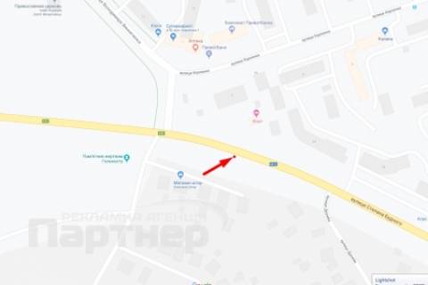 Білборд, Бігборд (Борд)  A у Тернополі С. Будного схема