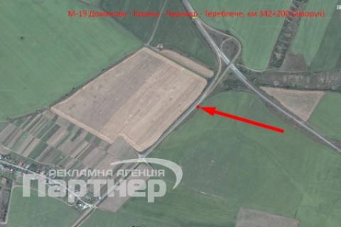 Білборд, Бігборд (Борд)  B у Тернополі траса Тернопіль-Чернівці схема