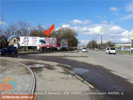 Билборд A в Берегово вул.Гагаріна-П.Комуни(перехрестя) фото 1