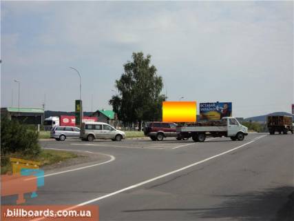 Билборд B в Берегово вул.Гагаріна, трансп.кільце, АЗС ОККО, виїзд на  м.Мукачево, напрям.-с.Барвінок,с.Баранинці фото 1