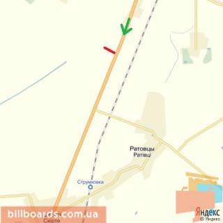 Билборд B в Ужгороде Автодорога Київ-Чоп, район с.Холмок-с.Сюрте,  напрям-Ужгород (4 км) схема