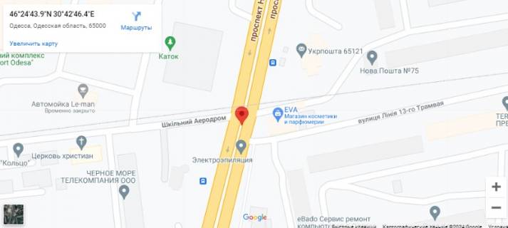 Призма A в Одессе Небесної Сотні просп. (Маршала Жукова просп.) - ТЦ"Экспострой" ПРИЗМА з центру - 499566 схема