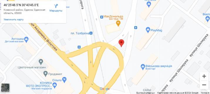 Prismatron, Prism A in Odessa Tolbuhina pl. - st.Krasnova( so storony plosadi)(PRIZMA) pravaa - 499597 scheme