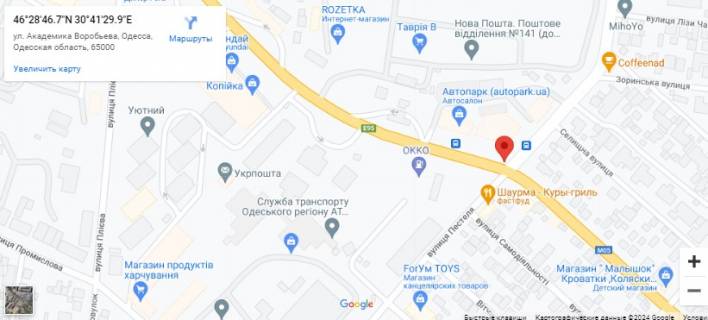 Призма A в Одессе Грушевского - Віталія Нестеренка вул. (Академіка Воробйова) (Призма) - 499554 схема