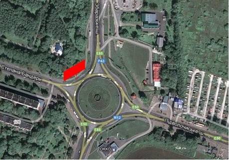 Билборд A в Тернополе, 3х6  вул. 15 квітня - Збаразьке кільце (зправа) схема