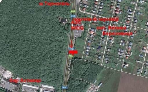Билборд B в Великой Березовице, 3х6  Чернівецька траса Березовиця Б (з міста) схема