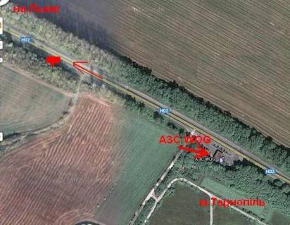 Билборд B в Тернопільських трасах, 3х6  Львівська траса 3 Б (з міста) схема