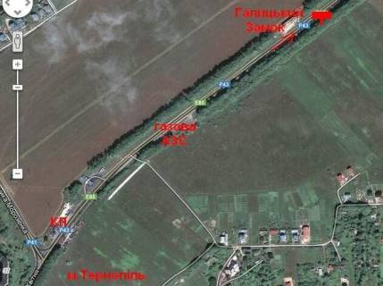 Билборд A в Тернопільських трасах, 3х6  Кременецька траса 5 А (з міста) схема