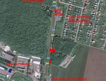 Билборд A в Великой Березовице, 3х6  Чернівецька траса 1 А (в місто) з права схема