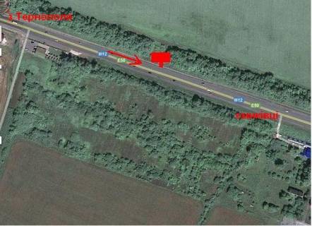 Билборд B в Тернопільських трасах, 3х6  Хмельницька траса 7 Б (з міста) схема
