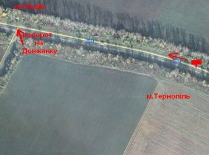 Билборд A в Тернопільських трасах, 3х6  Львівська траса 5 А (з міста) схема