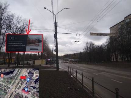 Билборд B в Тернополе, 3х6  вул. 15 Квітня - зупинка "Старе сільпо" (зправа) фото 1