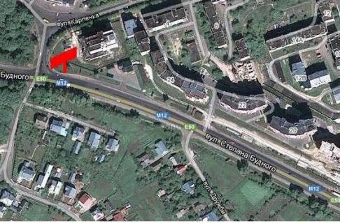 Billboard B in Ternopil, 3х6  st. S. Budnogo - Oblasnij Arhiv scheme