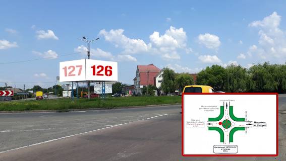 Билборд B в Розовке автошлях Ужгород-Чоп, с. Розівка (кільцева) фото 1