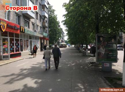 Ситилайт B в Кременчуге, 1,2х1,8  вул. Соборна (кол. Леніна) д. 6/7, р-н салону краси "Марія Арт-студіо", напрямок до плоші Перемоги, парку. фото 1