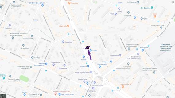 Скроллер A в Киеве бульв. Чоколівський, 12 навпроти - 299148 схема