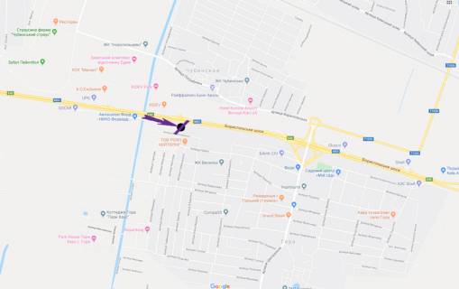 Билборд A в Киеве Бориспільске шосе, автосалон БМВ схема