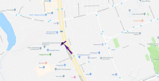 Billboard B in Kyiv Velika Kil'ceva doroga pered TC "Asan" scheme
