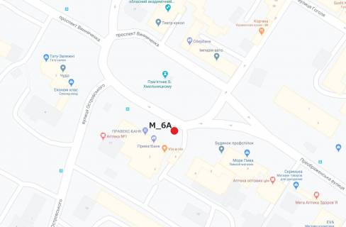 Билборд A в Кропивницкий (Кировоград), 3x6  площа Богдана Хмельницького схема