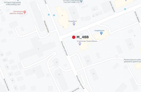 Билборд B в Кропивницкий (Кировоград) вул. Степняка Кравчинського (ринок) схема