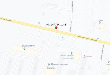 Билборд B в Кропивницкий (Кировоград) вул. Полтавська (магазин "Brain") схема