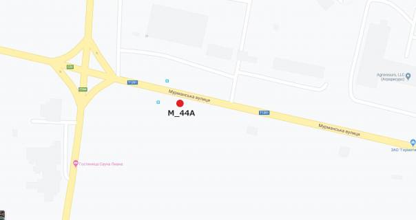 Білборд, Бігборд (Борд)  A у Кропивницький (Кіровоград), 3x6  вул. Перша Виставкова (Мурманська) - в’їзд в місто зі сторони м. Умань схема