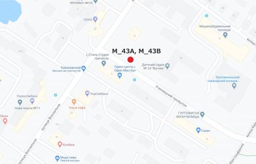Билборд A в Кропивницкий (Кировоград), 3x6  пров. Училищний - вул.Вокзальна (навпротив заправки ОККО) схема