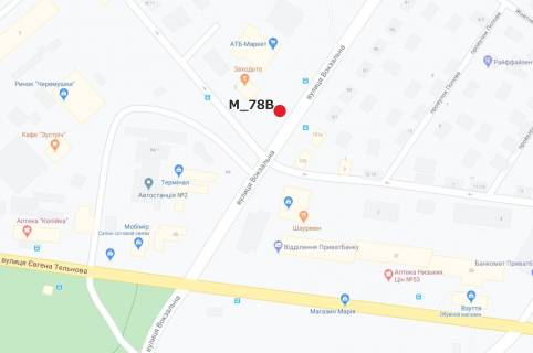 Билборд B в Кропивницкий (Кировоград), 3x6  ул. Вокзальная(старый автовокзал,рынок,супермаркет "АТБ") схема