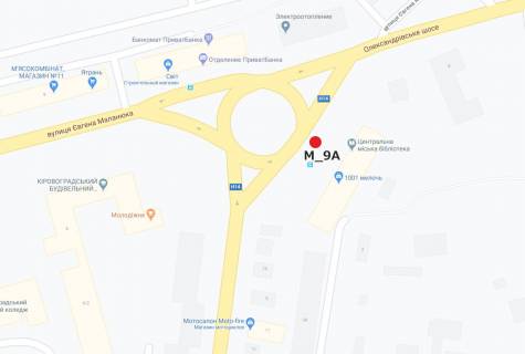 Билборд A в Кропивницкий (Кировоград), 3x6  площа Дружби Народів схема