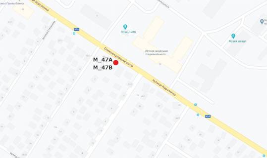 Билборд B в Кропивницкий (Кировоград), 3x6  ул. Колхозная- ул. Короленко схема