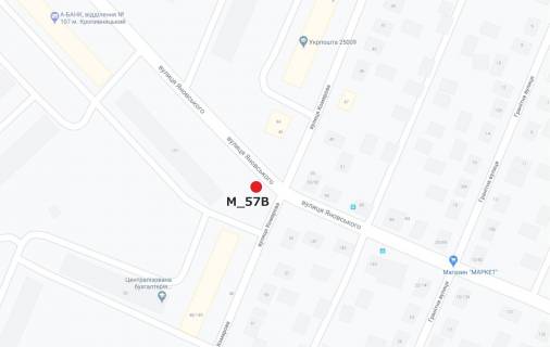 Білборд, Бігборд (Борд)  B у Кропивницький (Кіровоград), 3x6  ул. Яновского- Любомира Гузара вул. (Комарова) схема