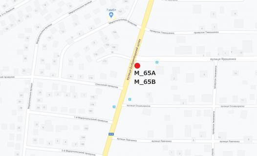 Билборд A в Кропивницкий (Кировоград), 3x6  Бобринецький шлях вул.(40-річчя Перемоги)  навпроти буд. 174 в’їзд зі сторони м. Миколаїв схема