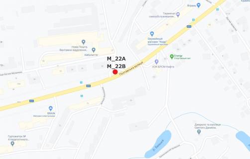 Билборд B в Кропивницкий (Кировоград), 3x6  ул. Полтавская схема