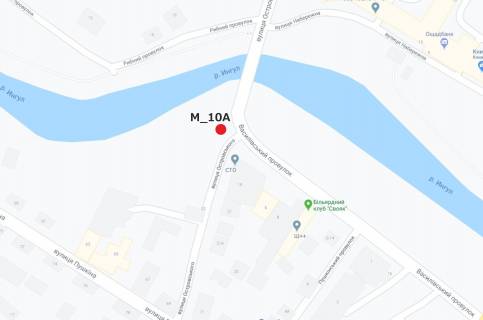 Билборд A в Кропивницкий (Кировоград), 3x6  вул. Островського - пров. Василівський схема