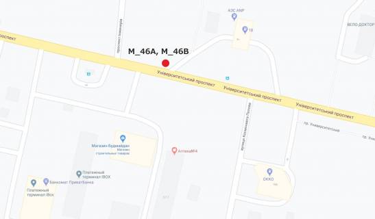 Билборд B в Кропивницкий (Кировоград) проспект Університетський (заправка ANP, Епіцентр) схема
