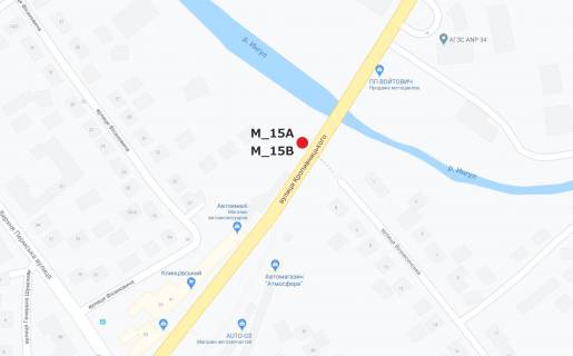 Билборд A в Кропивницкий (Кировоград) вул. Кропивницького 2 ( авторинок- перед мостом) схема