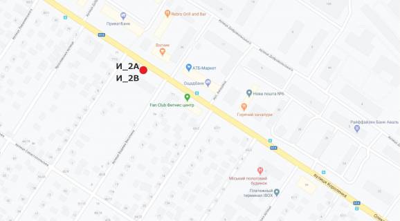 Билборд B в Кропивницкий (Кировоград), 3x6  ул. Короленко(выезд из города) схема