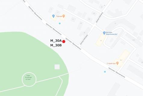 Билборд B в Кропивницкий (Кировоград) просп. Винниченка (автосалон  Nissan) схема