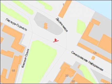 Бэклайт A в Днепр (Днепропетровск), 4х8  Січеславська Набережна (Набережна Леніна) вул. - Княгині Ольги (Горького) вул., річпорт, в центр схема
